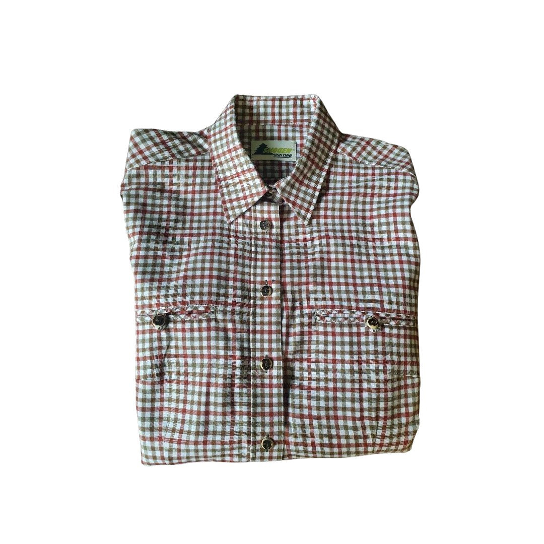 Damenbluse Karo Langarm