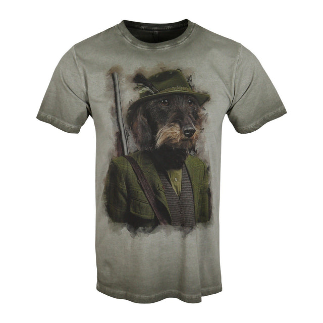 Dackel/Teckel T-Shirt Grün