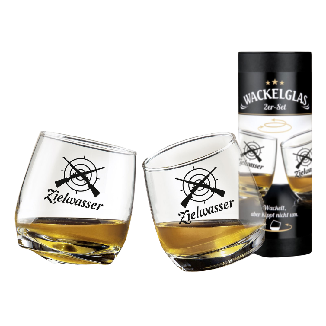 Wackelglas "Zielwasser" - 2er-Set