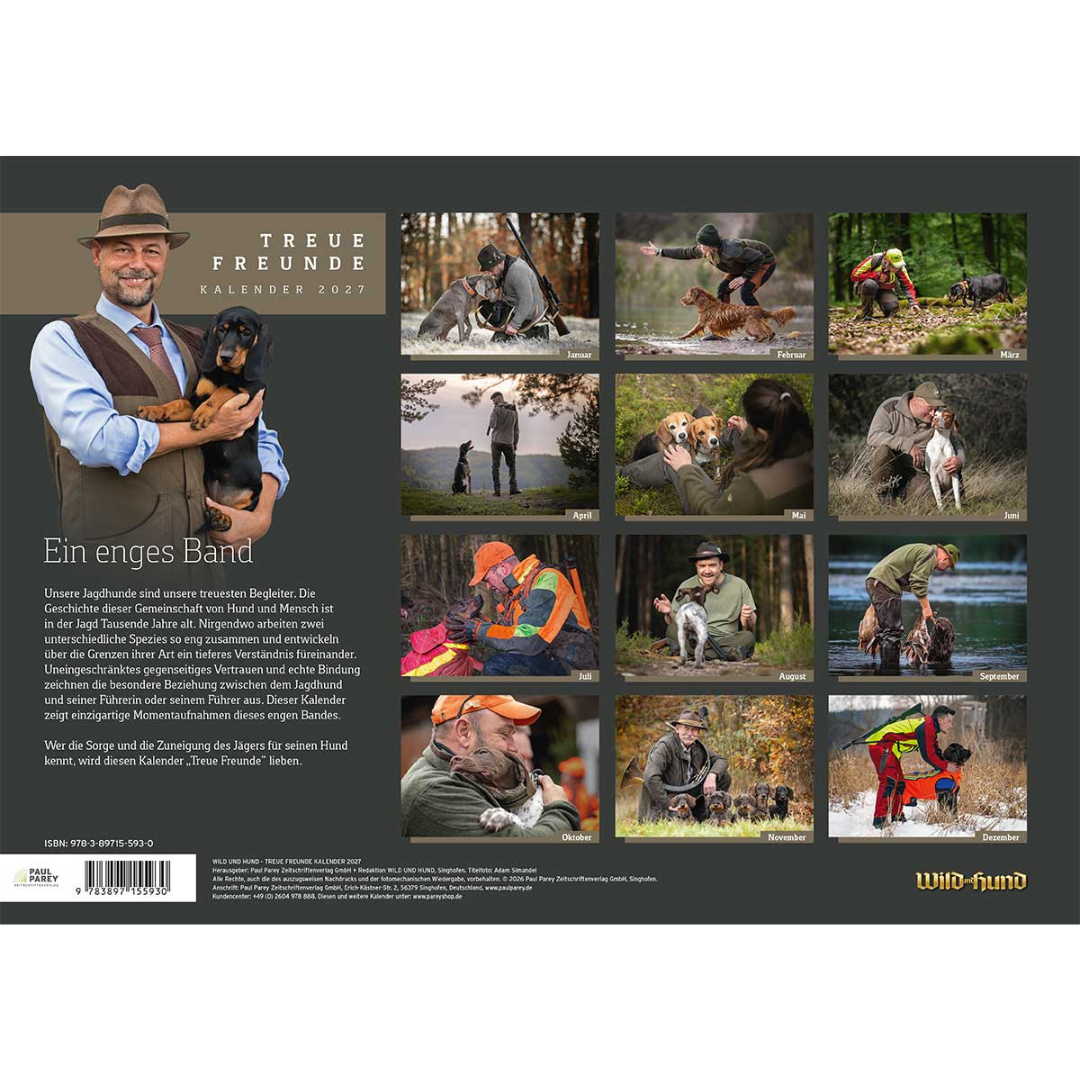 WILD UND HUND Edition: Treue Freunde Kalender 2027 - Rückseite